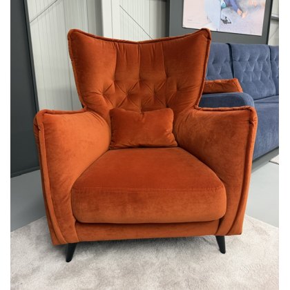 Fama Simone K Armchair – Ex-Display Aqua Clean Velvet