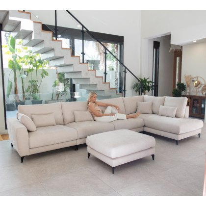 Fama Scala 3 Seater Sofa with Open Ended Divan and Footstool Fama Scala 3 Seater Sofa with Open Ended Divan and Footstool