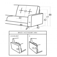 Fama Bari sofa chaise left arm module