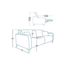 Fama Baltia 6 seater narrow corner sofa