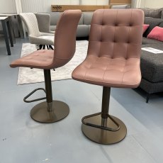 2 x Bontempi Casa Kuga swivel barstool - covered in nappa leather PR23 2 x Bontempi Casa Kuga swivel barstool - covered in nappa leather PR23