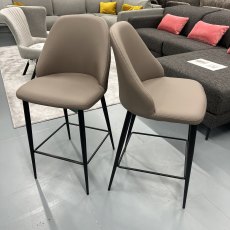 2 x Bontempi Ingenia Matilda low barstools - covered in TR519-M055