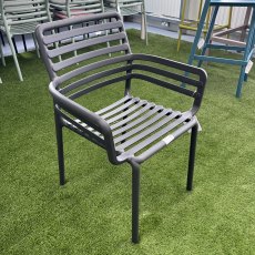2 x Nardi Doga outdoor dining armchairs in antracite