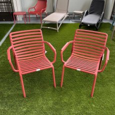 2 x Nardi Doga relax outdoor armchairs in Marsala, ex. stock