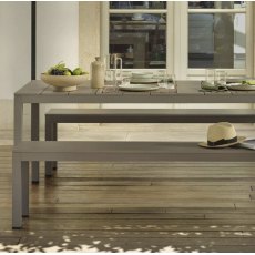 Nardi Rio Alu dining table set with 2 x Rio benches