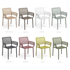 Nardi Rio 140 extending dining set with 6 x Doga dining armchairs Nardi Rio 140 extending dining set with 6 x Doga dining armchairs