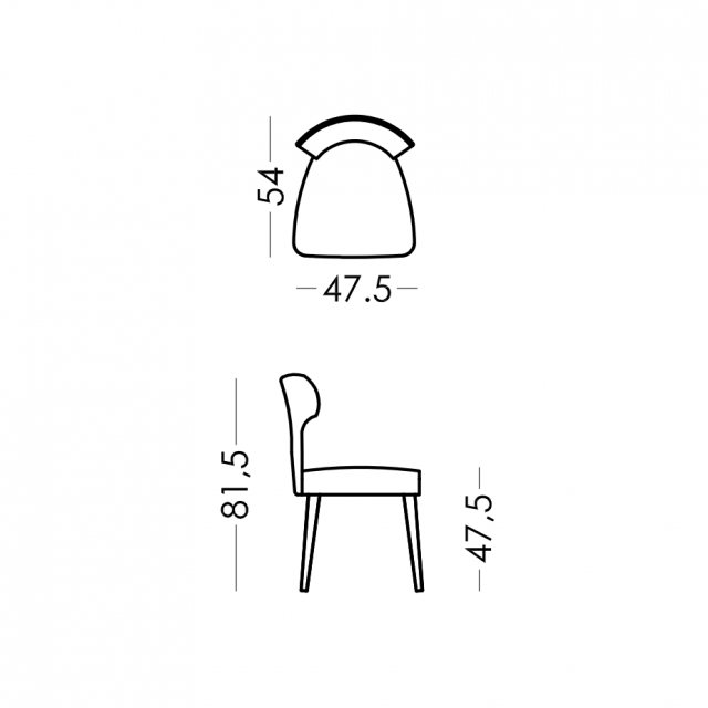 Fama Lalo dining chair dimensions