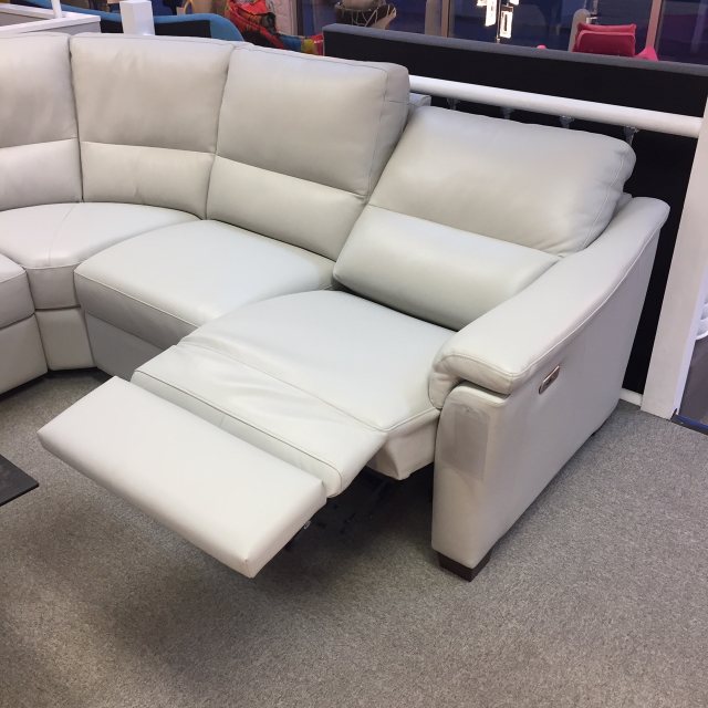 Leather corner sofa recliner
