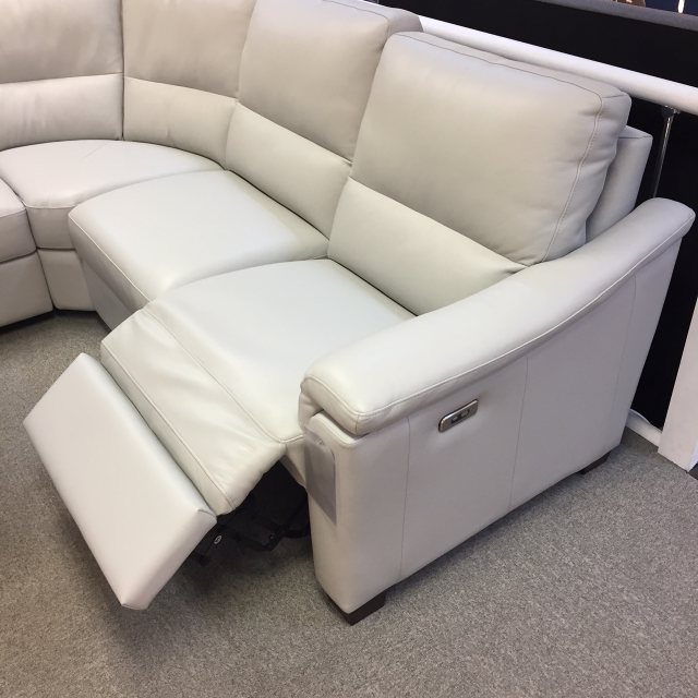 Milan leather corner sofa