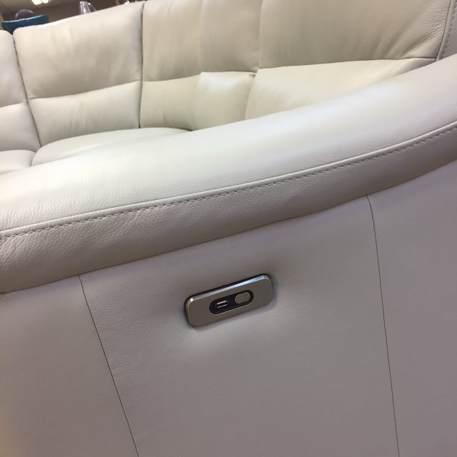 Milan leather corner sofa