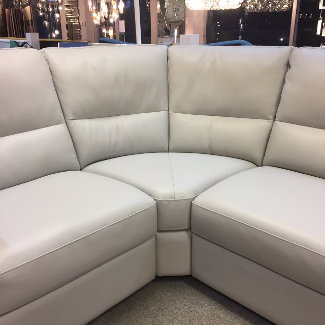 Milan leather corner sofa