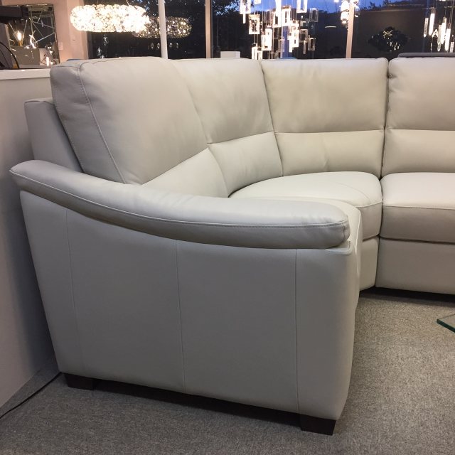 Milan leather corner sofa