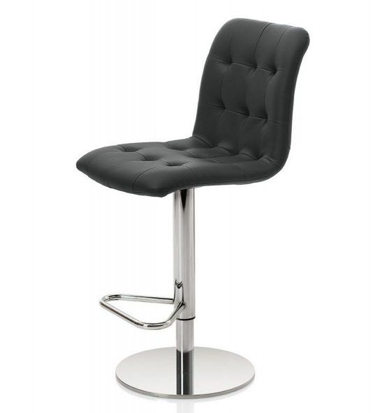 Bontempi black adjustable Kuga barstool