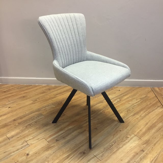 Grey swivel dining chair