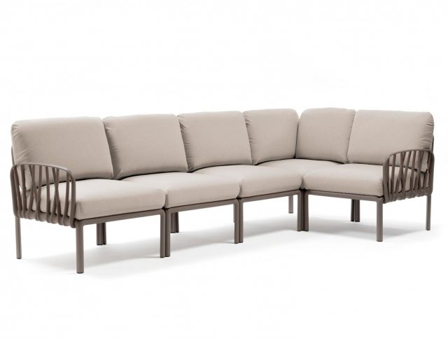 Nardi Komodo 5 seater corner sofa in taupe