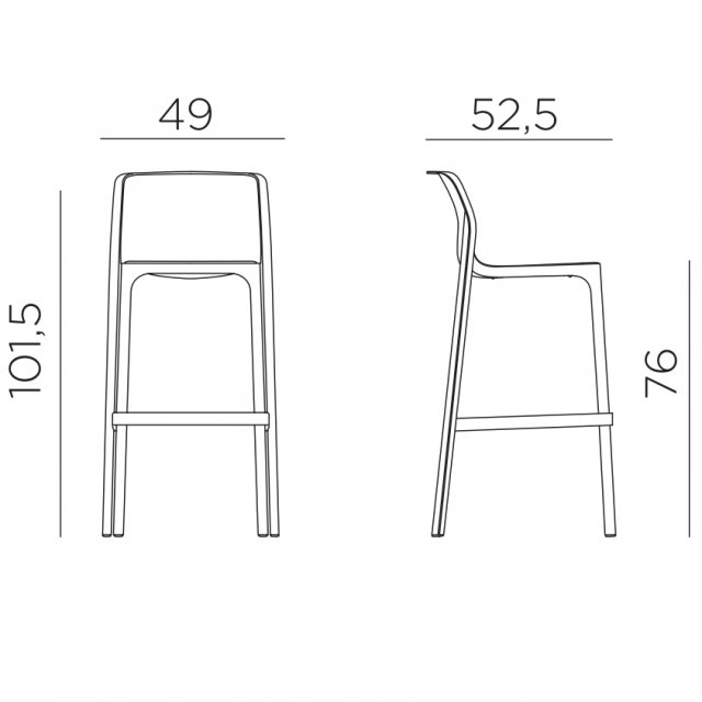 Nardi Net outdoor high stool dimensions