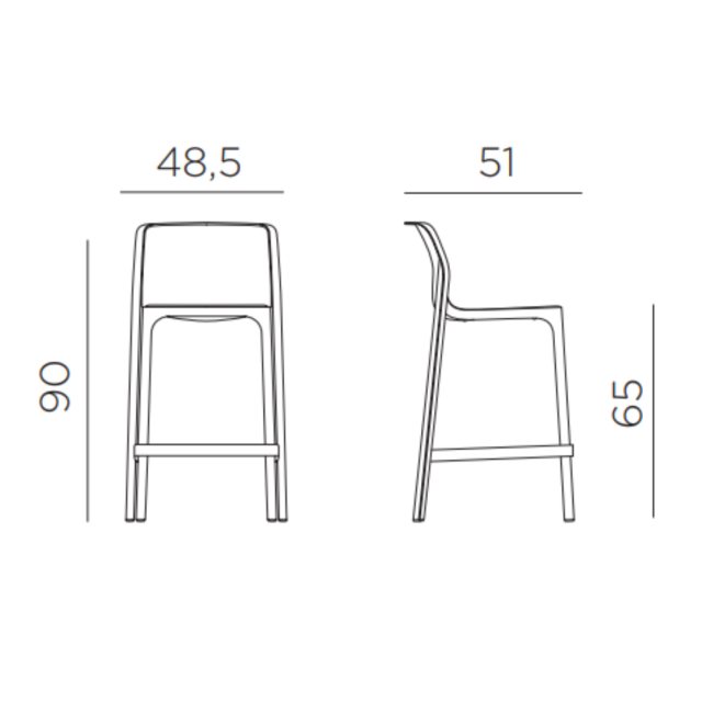 Nardi Net outdoor low stool dimensions