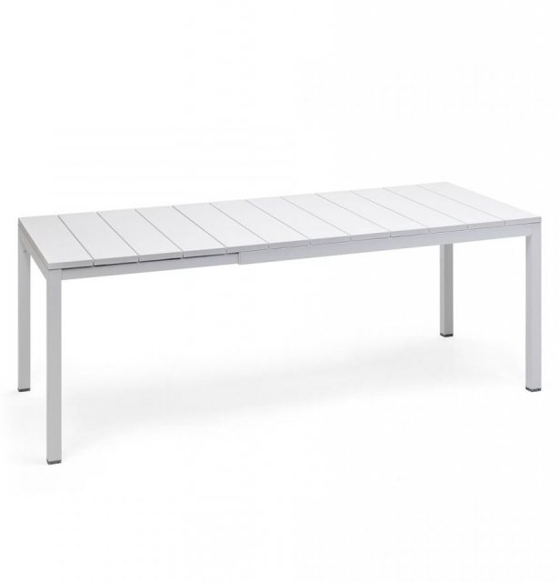 Nardi Rio outdoor extending dining table 140-210cm white