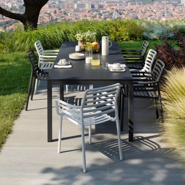 Nardi Rio outdoor extending dining table 140-210cm - anthracite