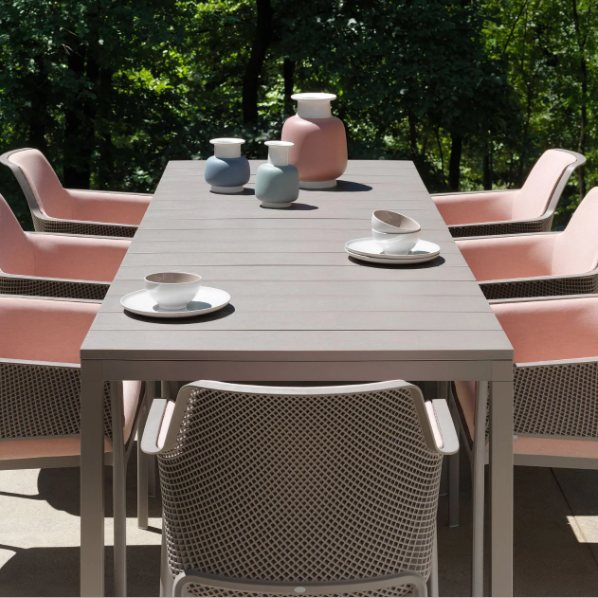 Nardi Rio outdoor extending dining table 210-280cm taupe