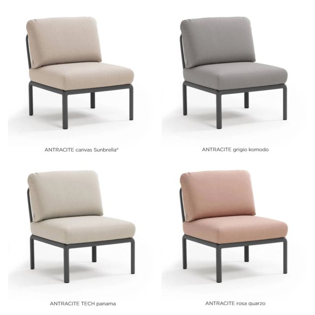 Nardi Komodo central outdoor seat module Antracite
