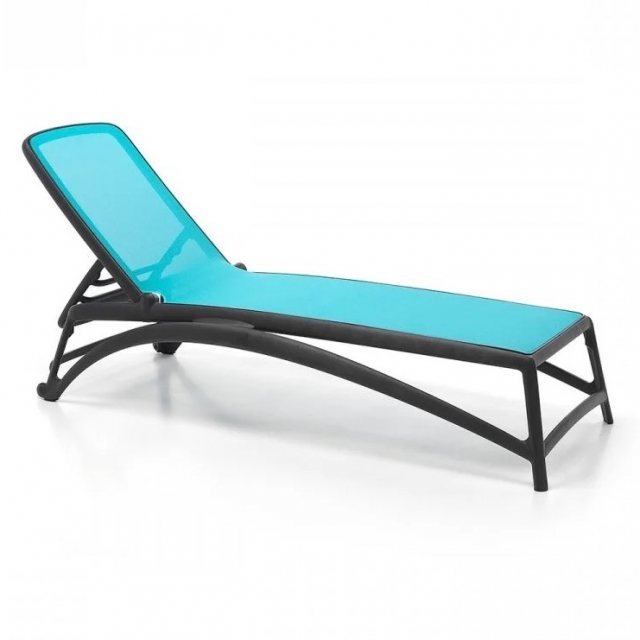 Nardi Atlantico lounger in antracite/celeste