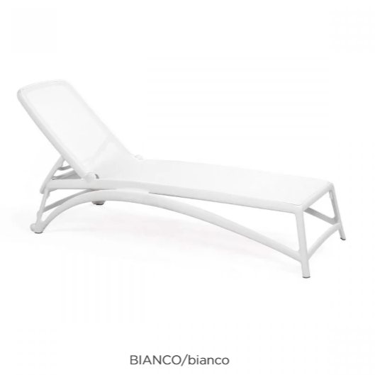 Nardi Atlantico lounger in bianco bianco