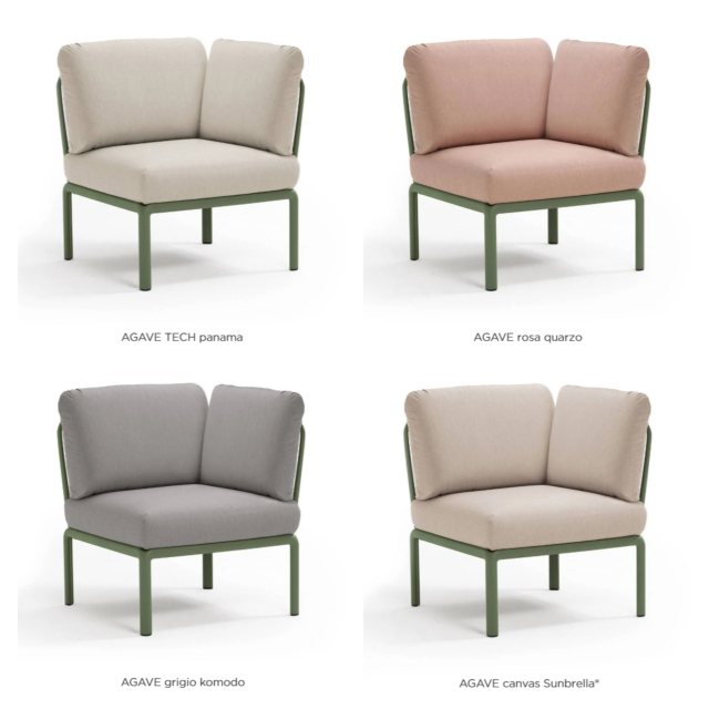 Nardi Komodo corner outdoor seat module Agave