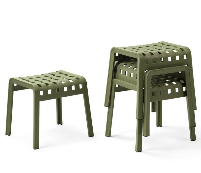 Nardi Folio outdoor footstool stacking