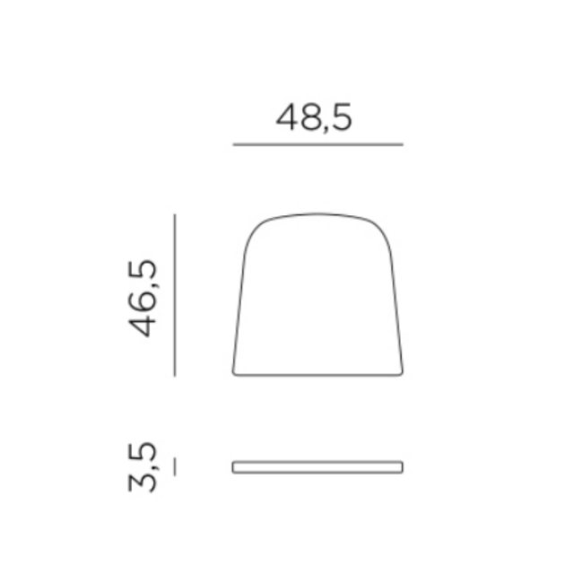 Nardi Net outdoor dining chair seat pad dimensions