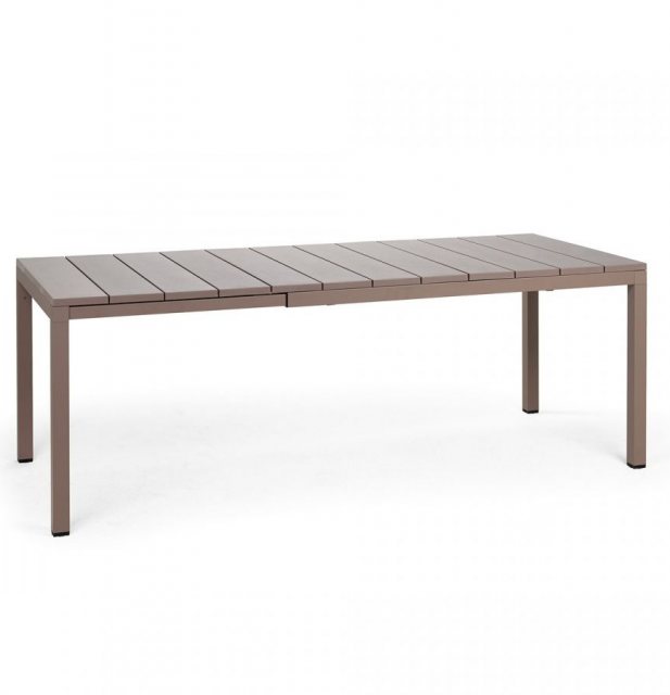 Nardi Rio alu outdoor extending dining table 140-210cm taupe