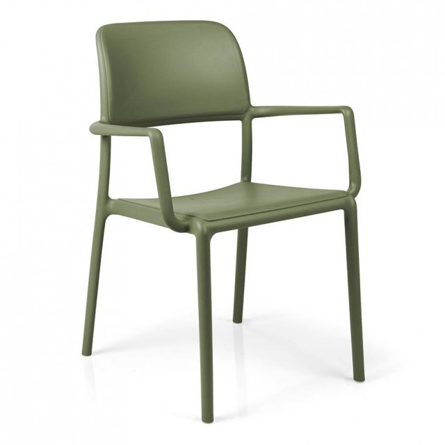 Nardi Riva outdoor dining chairs with arms green