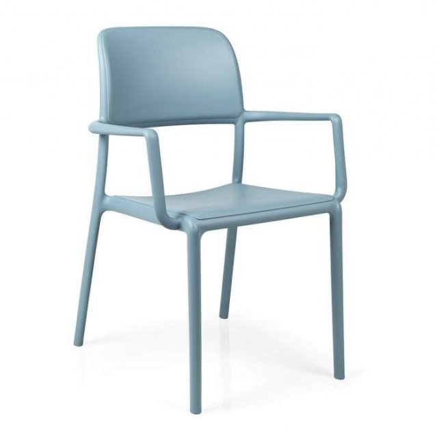 Nardi Riva outdoor dining chairs with arms blue