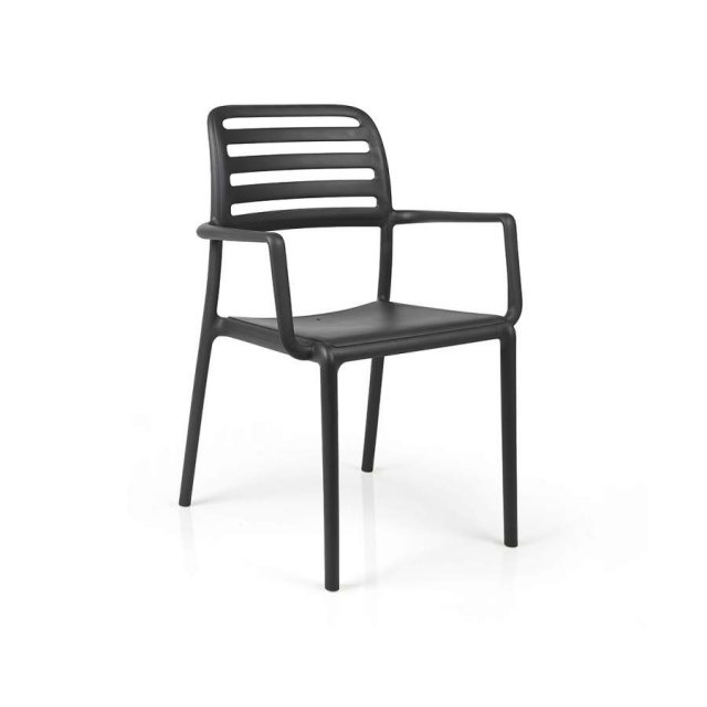 Nardi Costa outdoor dining chairs with arms anthracite