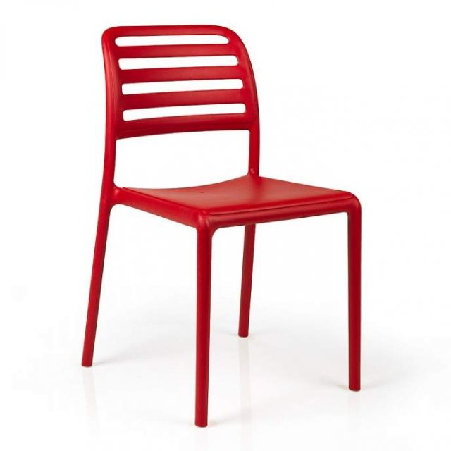 Nardi Costa outdoor dining chairs red