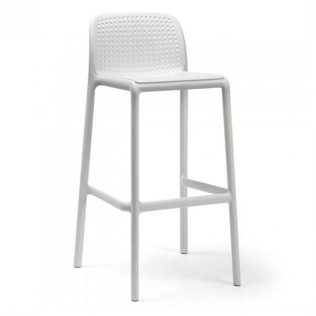 Nardi Lido outdoor high barstool white