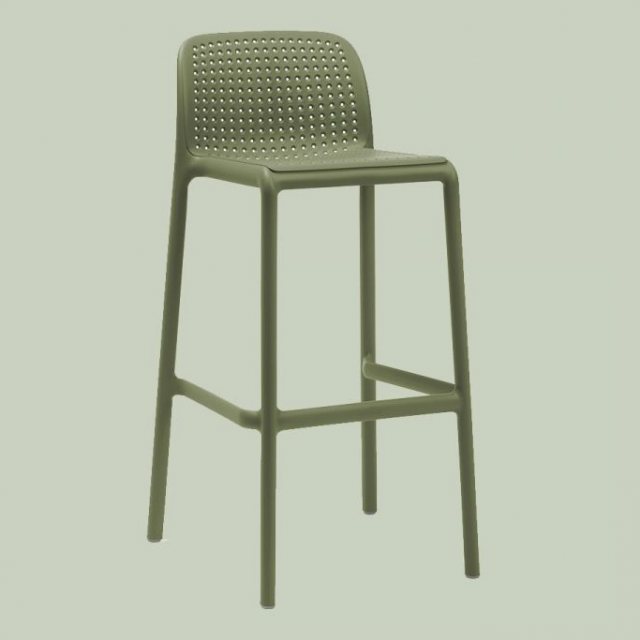 Nardi Lido outdoor high barstool green