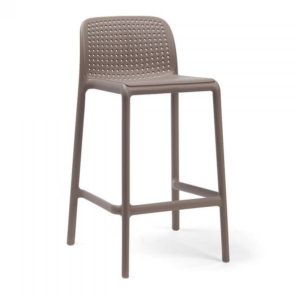 Nardi Lido outdoor low barstool taupe