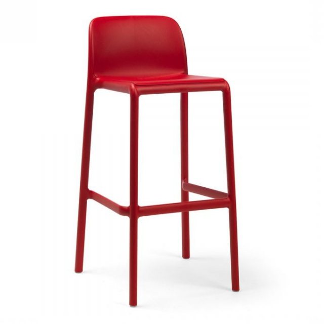 Nardi Faro outdoor high barstool  red