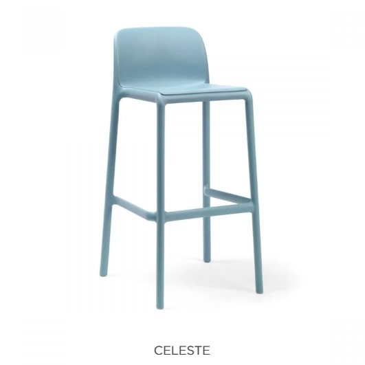 Nardi Faro outdoor high barstool in celeste