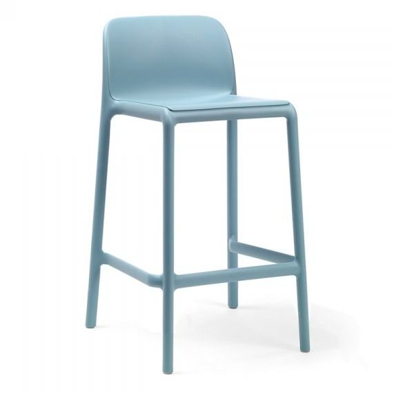 Nardi Faro outdoor low barstool blue