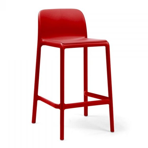 Nardi Faro outdoor low barstool red