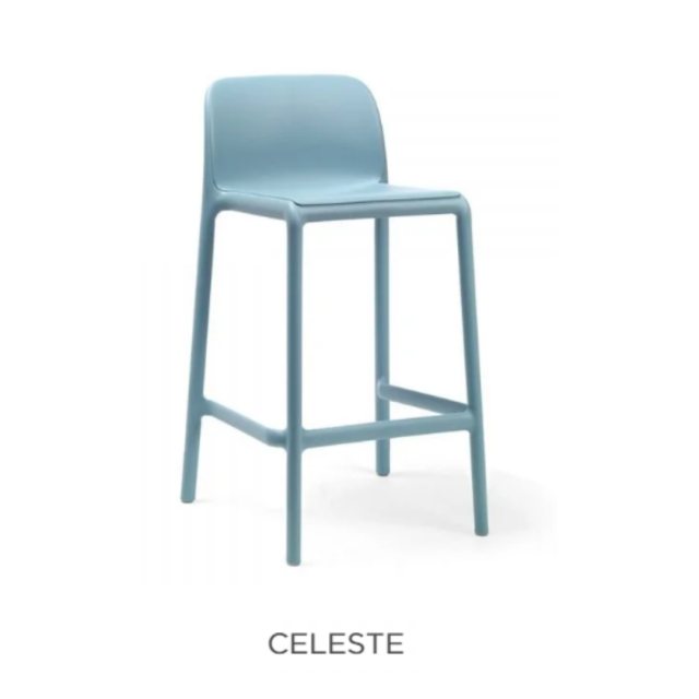Nardi Faro outdoor low barstool in celeste