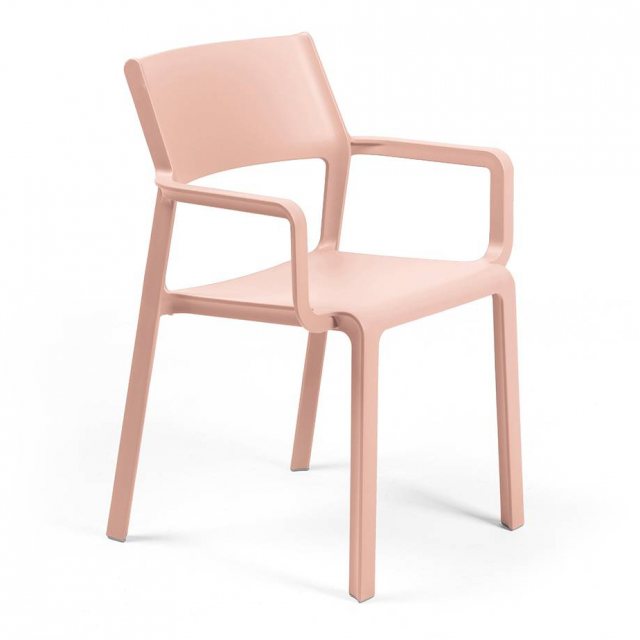 Nardi Trill outdoor dining chair with arms rose