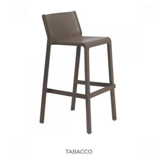 Nardi Trill outdoor high barstool in tabacco