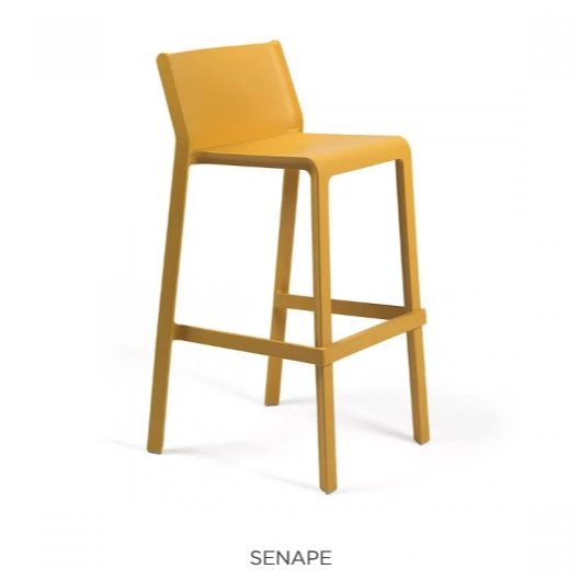 Nardi Trill outdoor high barstool in senape