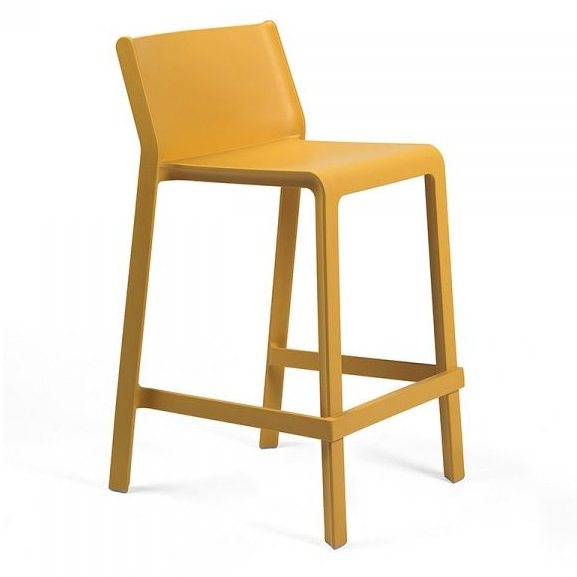 Nardi Trill outdoor low barstools mustard