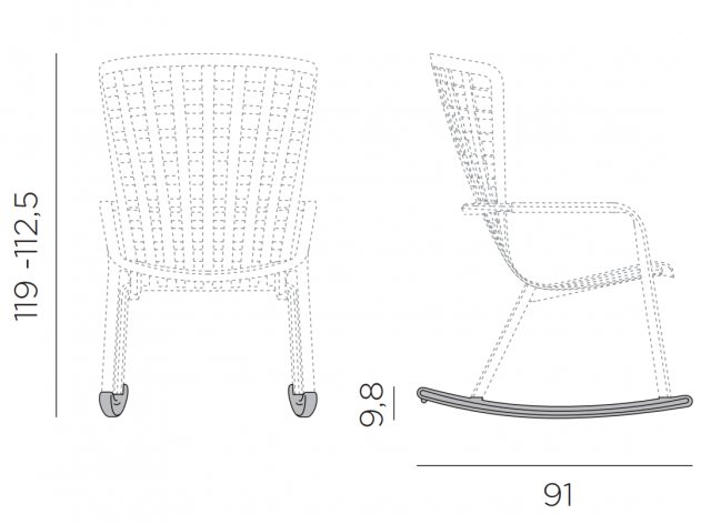 Nardi Outdoor Nardi Folio rocking outdoor chair