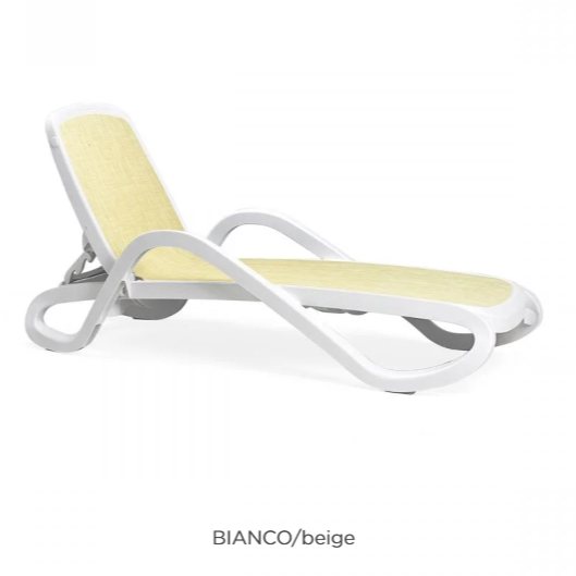 Nardi Alfa outdoor sun lounger in bianco/beige