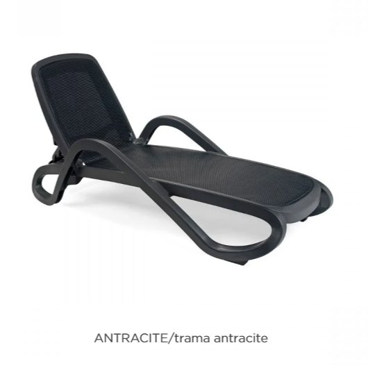 Nardi Alfa outdoor sun lounger in antracite/antracite